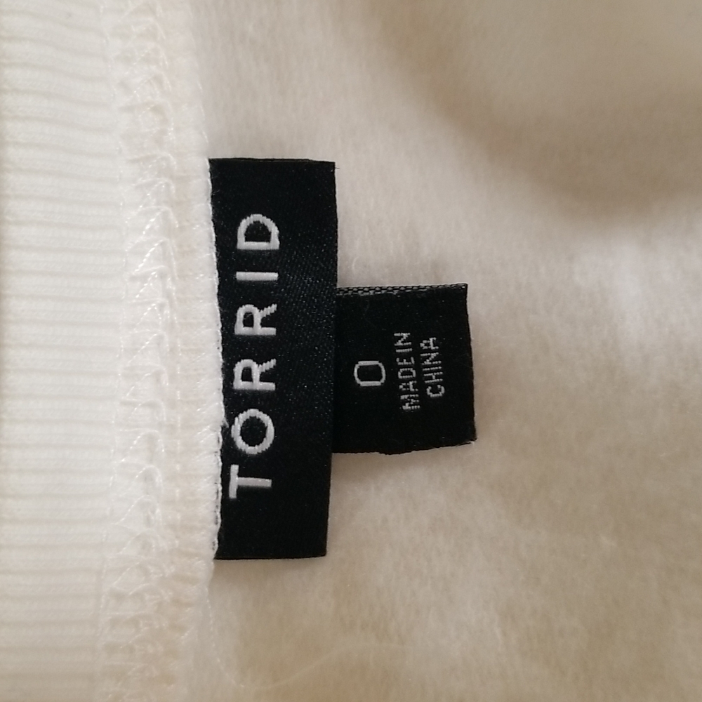 White Fleece Rhinestone Raglan Sweatshirt - Picture 5 of 7